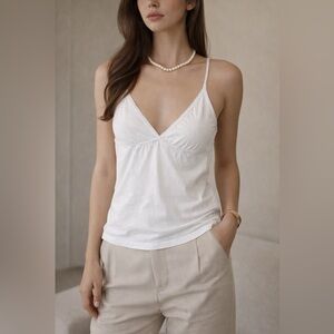 Brandy Melville White Cotton Camisole Tank – Made in Italy